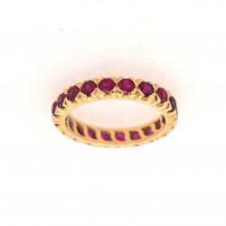 Pre Owned 18ct Ruby Full Eternity Ring ZX626 Pre Owned 18ct Ruby Full Eternity Ring ZX626